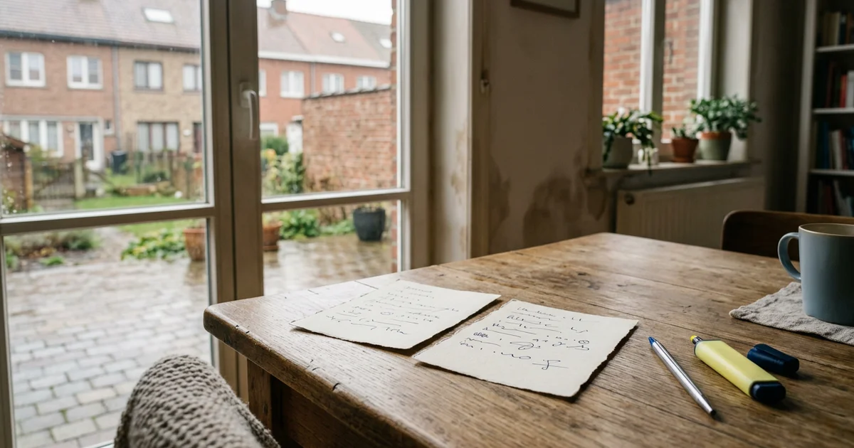 Twee offertes naast elkaar op een tafel met een markeerstift